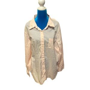 Tommy Hilfiger woman light pink button blouse sz 22 see through
